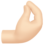 zusammengedrückte Finger: helle Hautfarbe