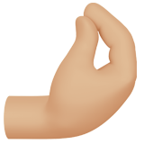 zusammengedrückte Finger: mittelhelle Hautfarbe
