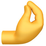 Fingerspitzen zusammen Geste