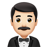 Mann im Smoking: helle Hautfarbe