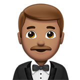 Mann im Smoking: mittlere Hautfarbe