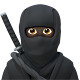 Ninja: dunkle Hautfarbe