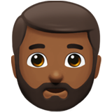 Mann: mitteldunkle Hautfarbe, Bart