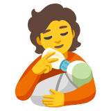 Person, die Baby die Flasche gibt - Noto Color Emoji