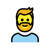 Mann: Bart - OpenMoji