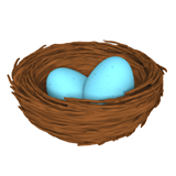 Nest mit Eiern Emoji
