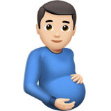 schwangerer Mann: helle Hautfarbe