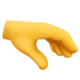 Hand mit Handfläche nach unten - Facebook