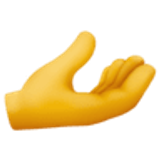 Hand mit Handfläche nach oben - Facebook