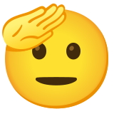 Salutierendes Gesicht - Noto Color Emoji