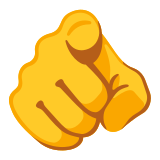 Auf Betrachter zeigender Zeigefinger - Noto Color Emoji