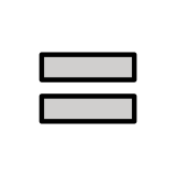 Gleichheitszeichen extrafett - OpenMoji