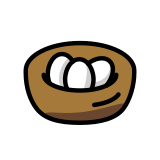 Nest mit Eiern - OpenMoji
