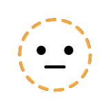 Gestricheltes Gesicht - OpenMoji