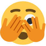 Gesicht mit durch die Finger linsendem Auge - Twitter / X