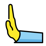 Nach links schiebende Hand - OpenMoji