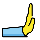 Nach rechts schiebende Hand - OpenMoji