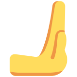 Nach rechts schiebende Hand - Twitter / X