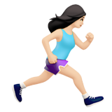 laufende Frau: helle Hautfarbe, nach rechts