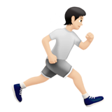 laufende Person: helle Hautfarbe, nach rechts