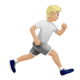 laufende Person: mittelhelle Hautfarbe, nach rechts