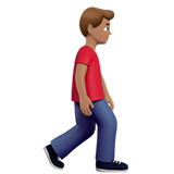 Fußgänger: mittlere Hautfarbe, nach rechts