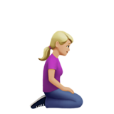 kniende Frau: mittelhelle Hautfarbe, nach rechts