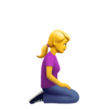 kniende Frau: nach rechts