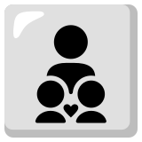 Familie: 1 Erwachsene(r), 2 Kinder - Noto Color Emoji