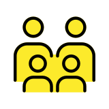 Familie: 2 Erwachsene, 2 Kinder - OpenMoji