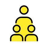 Familie: 1 Erwachsene(r), 2 Kinder - OpenMoji