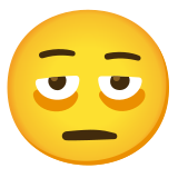 Gesicht mit Augenringen - Noto Color Emoji