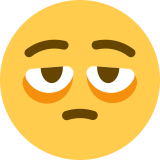 Gesicht mit Augenringen - Twitter / X