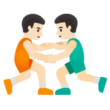 ringende Männer: helle Hautfarbe