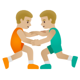 ringende Männer: mittelhelle Hautfarbe