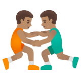 ringende Männer: mittlere Hautfarbe