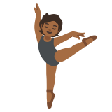 Balletttänzerin: mitteldunkle Hautfarbe