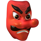 Rote Tengu Maske mit langer Nase