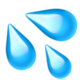 Drei Wasser-Tropfen Emoji