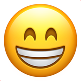 Emoji grinst freudig