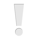 Weißes Ausrufezeichen Ornament