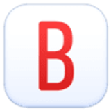 Großbuchstabe B in rotem Quadrat - Facebook