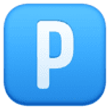 Großbuchstabe P in blauem Quadrat - Facebook