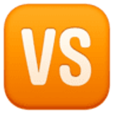 Schriftzug VS in orangem Quadrat - Facebook