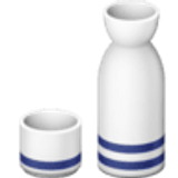 Sake-Flasche mit Tasse - Facebook