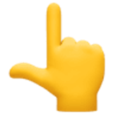 Nach oben weisender Zeigefinger von hinten - Facebook