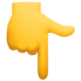 Nach unten weisender Zeigefinger - Facebook