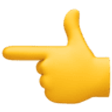 Nach links weisender Zeigefinger - Facebook