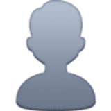 Silhouette einer Büste - Facebook