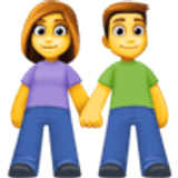 Mann und Frau halten Hände - Facebook